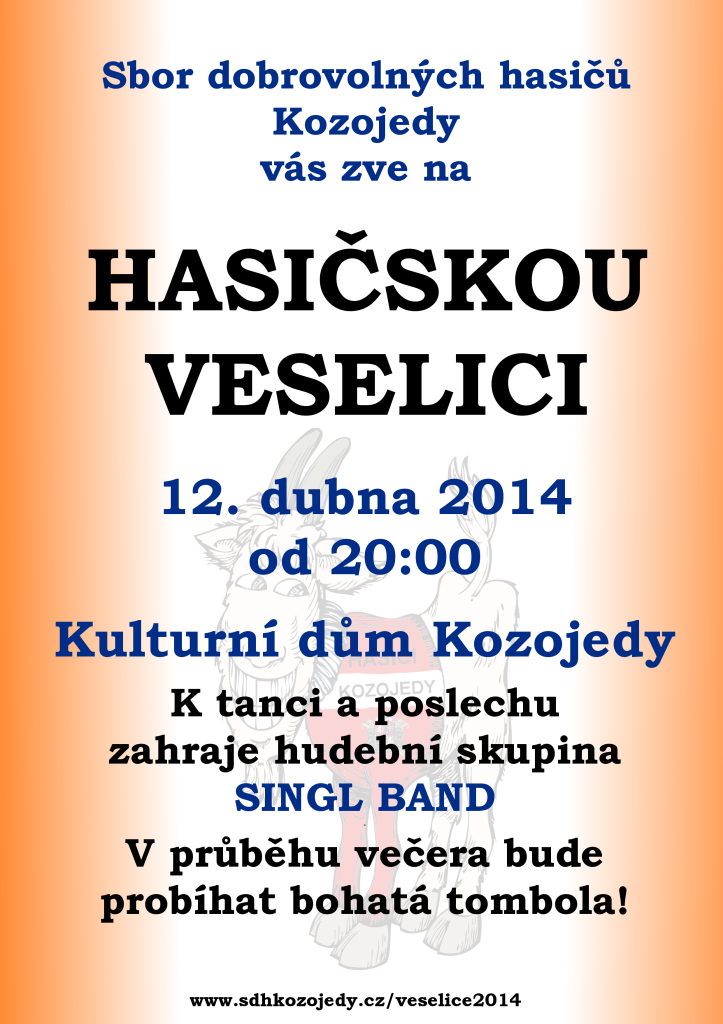 Pozvánka na hasičskou veselici