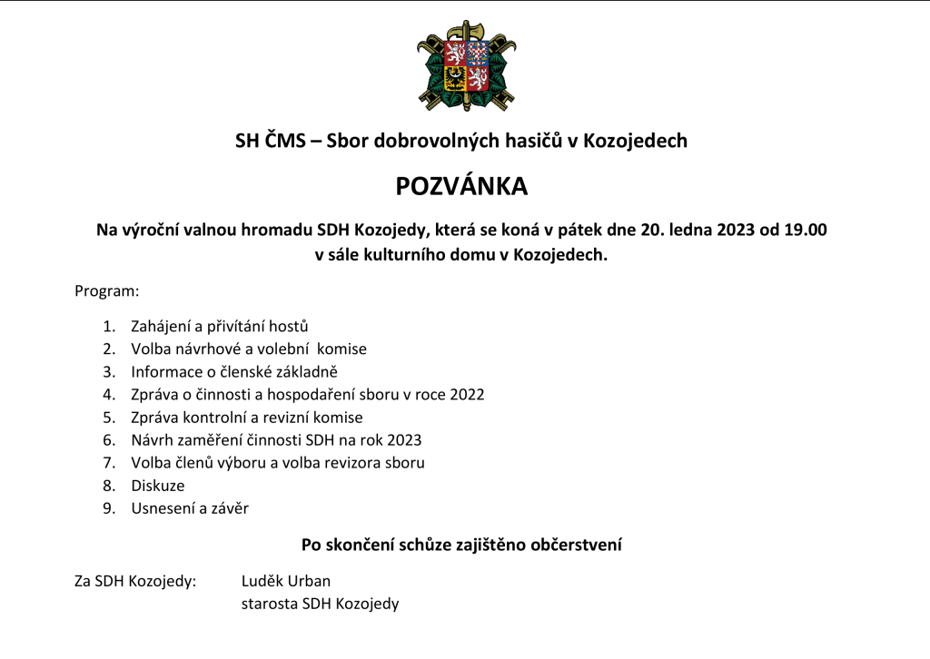 Pozvánka 2022